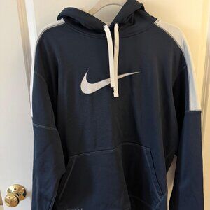 Nike Therma-FIT Men’s Pullover Hoodie – Navy/White (XL)